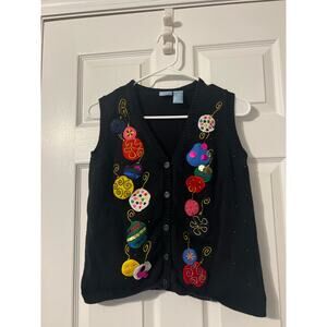 Holiday Editions Festive Holiday Sweater Vest Sz: Small